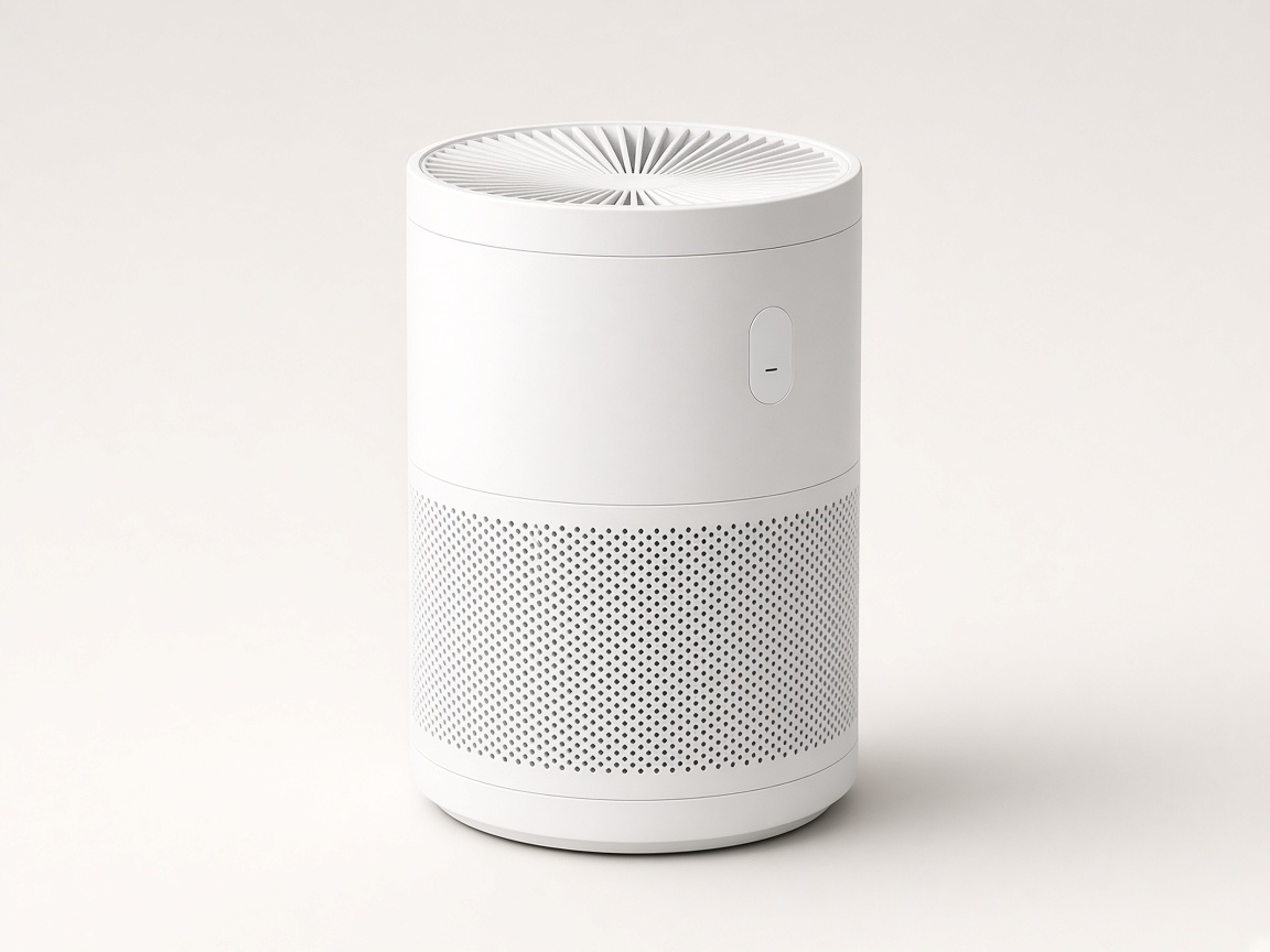 Purificateur d'air CADR élevé vue produit studio