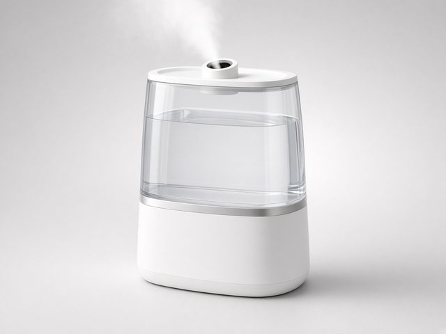 Humidificateur ultrasonique blanc avec grand réservoir transparent de 4 litres