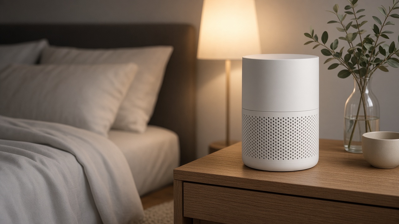 Purificateur d'air compact dans une petite chambre